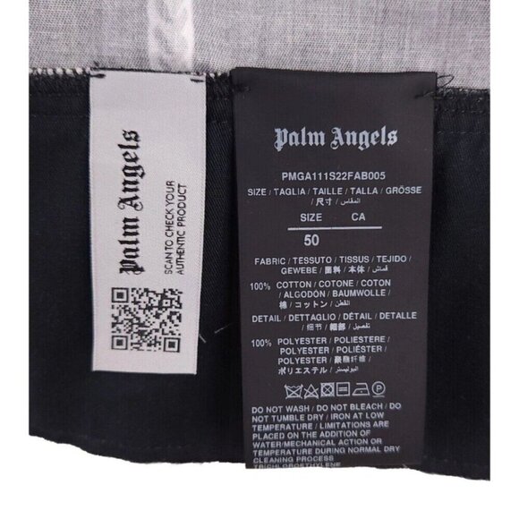 Palm Angels Allover Palm Print Pullover Shirt Size 50 L Oversized Mens New - Picture 9 of 13